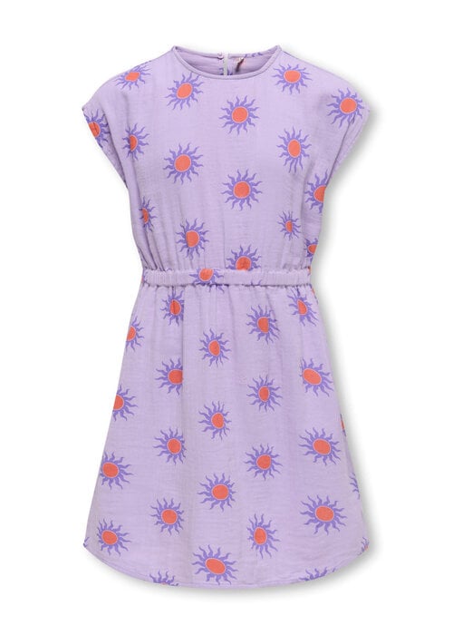 Only Kids Only Kids KOGTHYRA-MAY LIFE S/S DRESS CS WVN Lilac Breeze Soleil