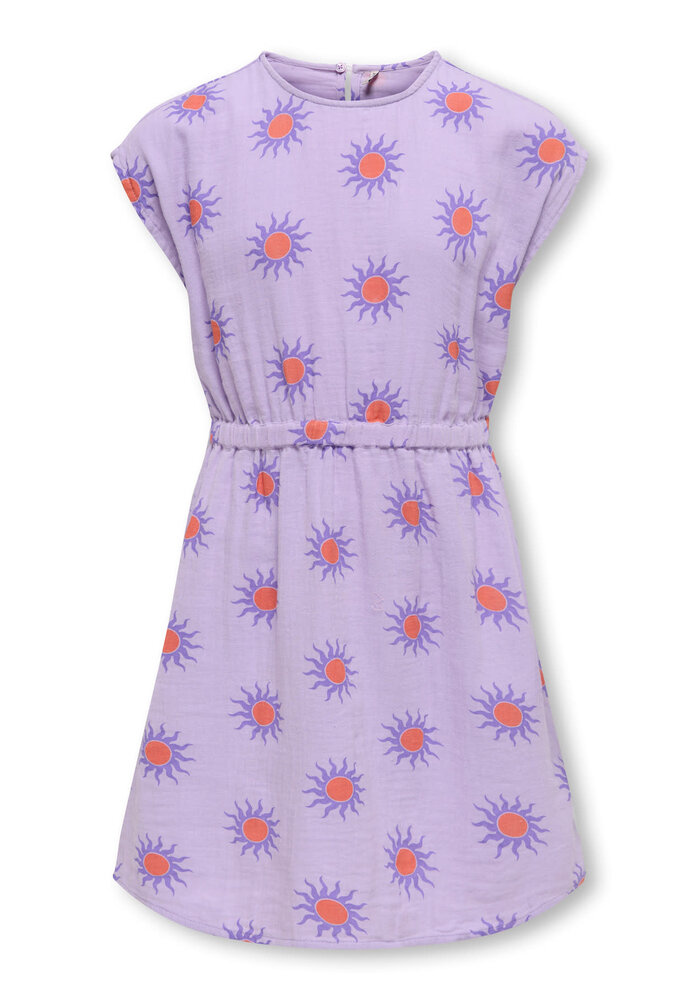 Only Kids KOGTHYRA-MAY LIFE S/S DRESS CS WVN Lilac Breeze Soleil