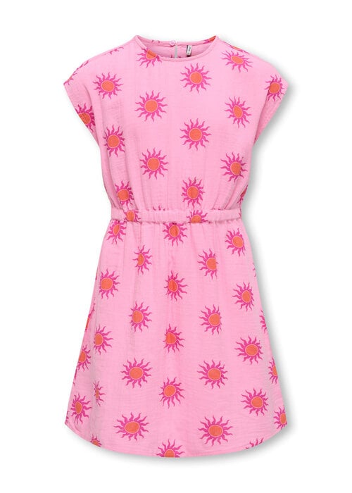 Only Kids Only Kids KOGTHYRA-MAY LIFE S/S DRESS CS WVN Begonia Pink Soleil