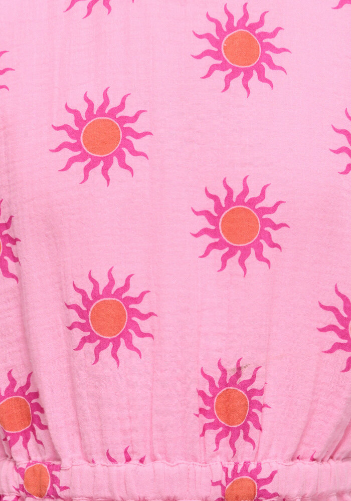 Only Kids KOGTHYRA-MAY LIFE S/S DRESS CS WVN Begonia Pink Soleil