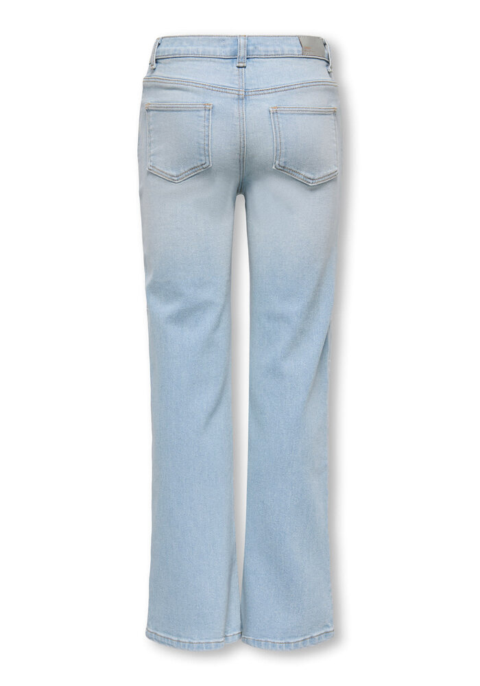 Only Kids KOGJUICY REG RHS HEART WIDE LEG DNM Light Blue Denim RHINESTONE HEARTS