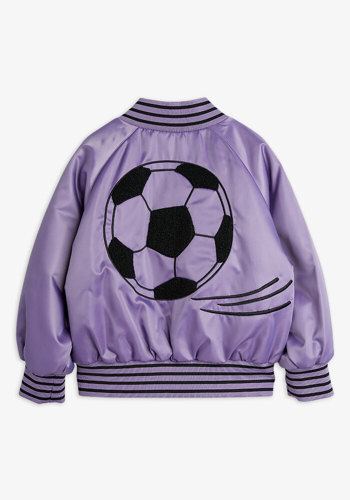Mini Rodini Soccerball chenille satin bsb jacket Purple