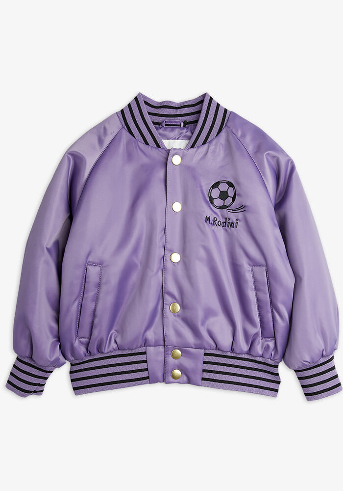 Mini Rodini Soccerball chenille satin bsb jacket Purple
