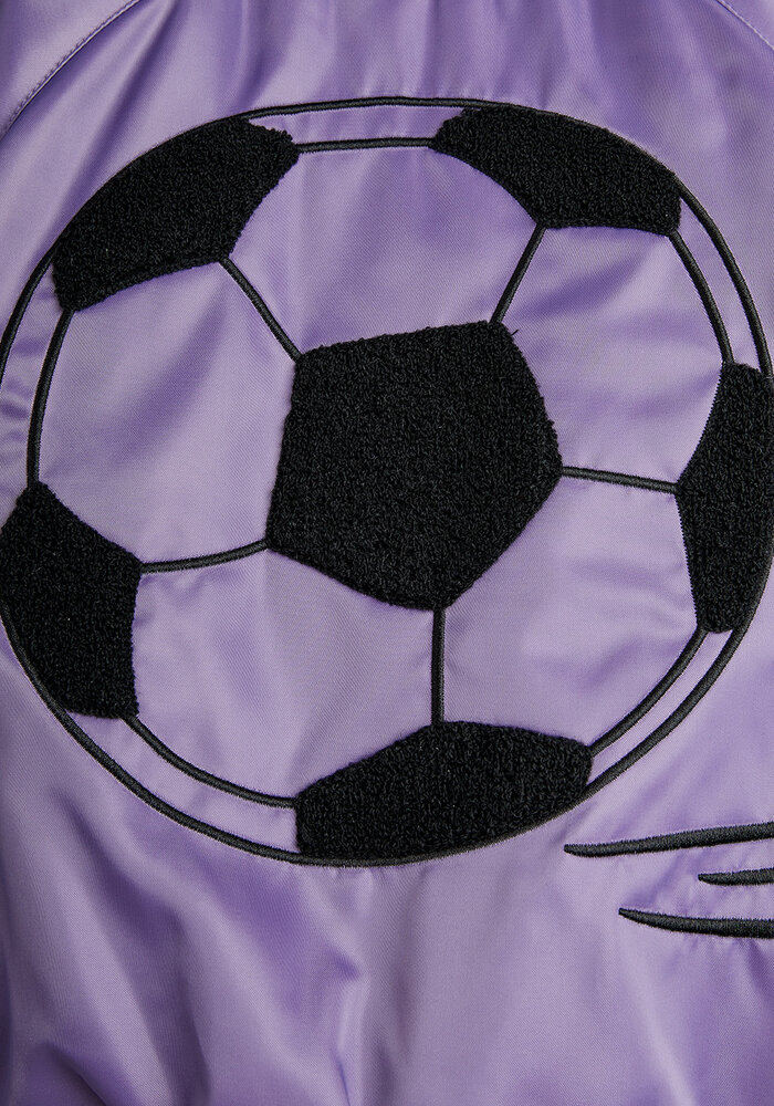 Mini Rodini Soccerball chenille satin bsb jacket Purple