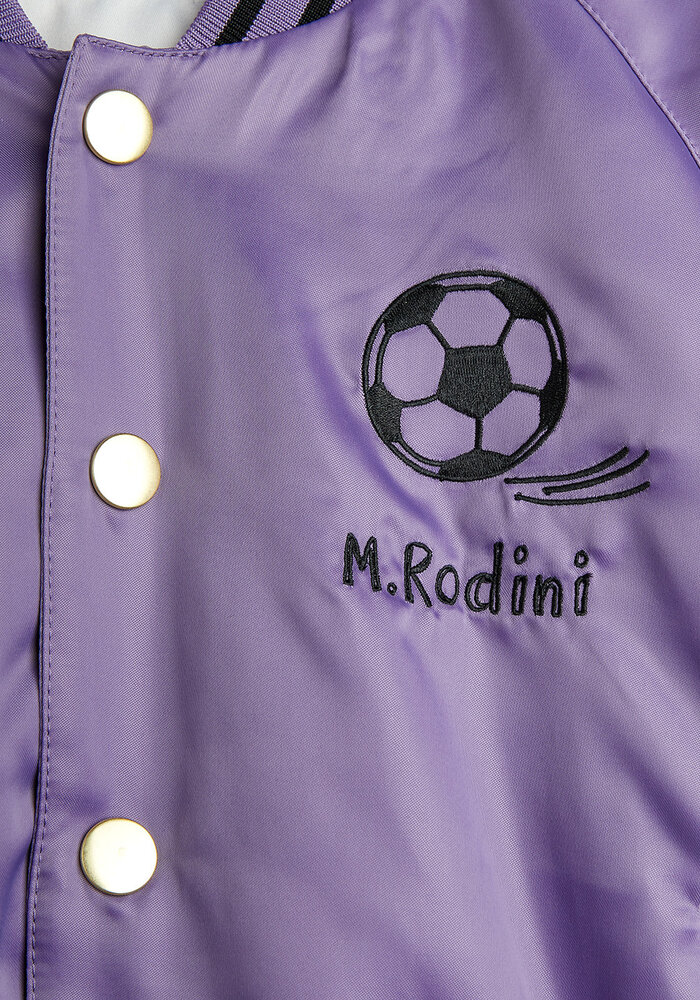 Mini Rodini Soccerball chenille satin bsb jacket Purple