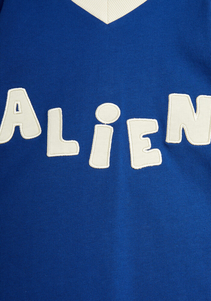 Mini Rodini Alien application ss tee Blue