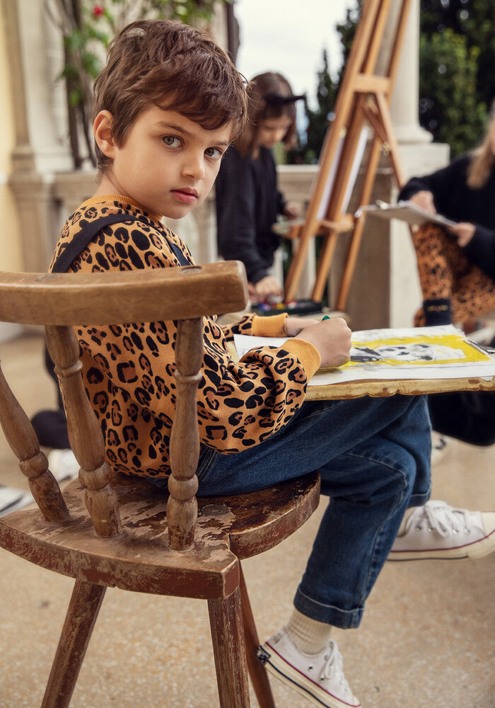 Mini Rodini BASIC LEOPARD SWEATSHIRT Beige