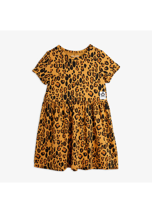 Mini Rodini Mini Rodini Basic leopard ss dress TENCEL™ Beige