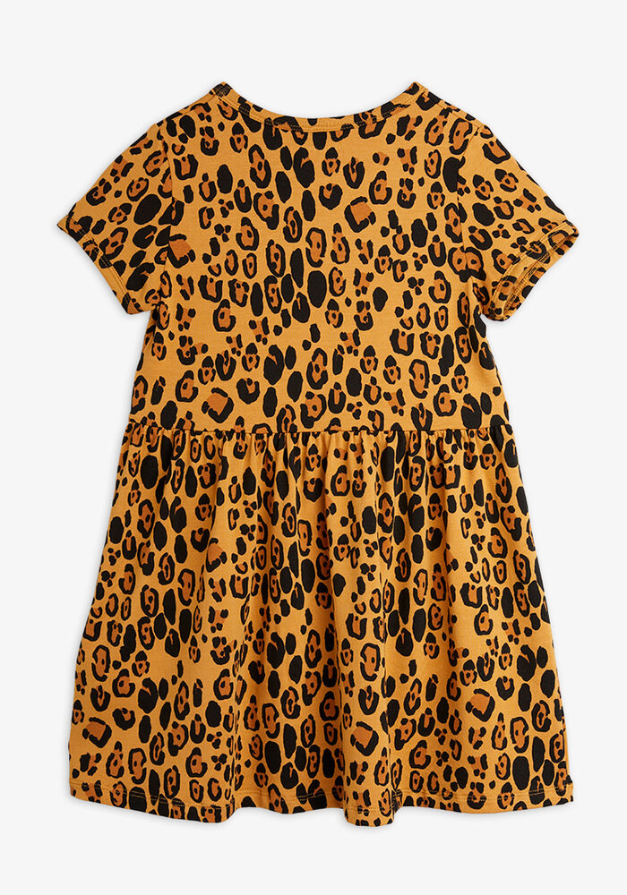 Mini Rodini Basic leopard ss dress TENCEL™ Beige