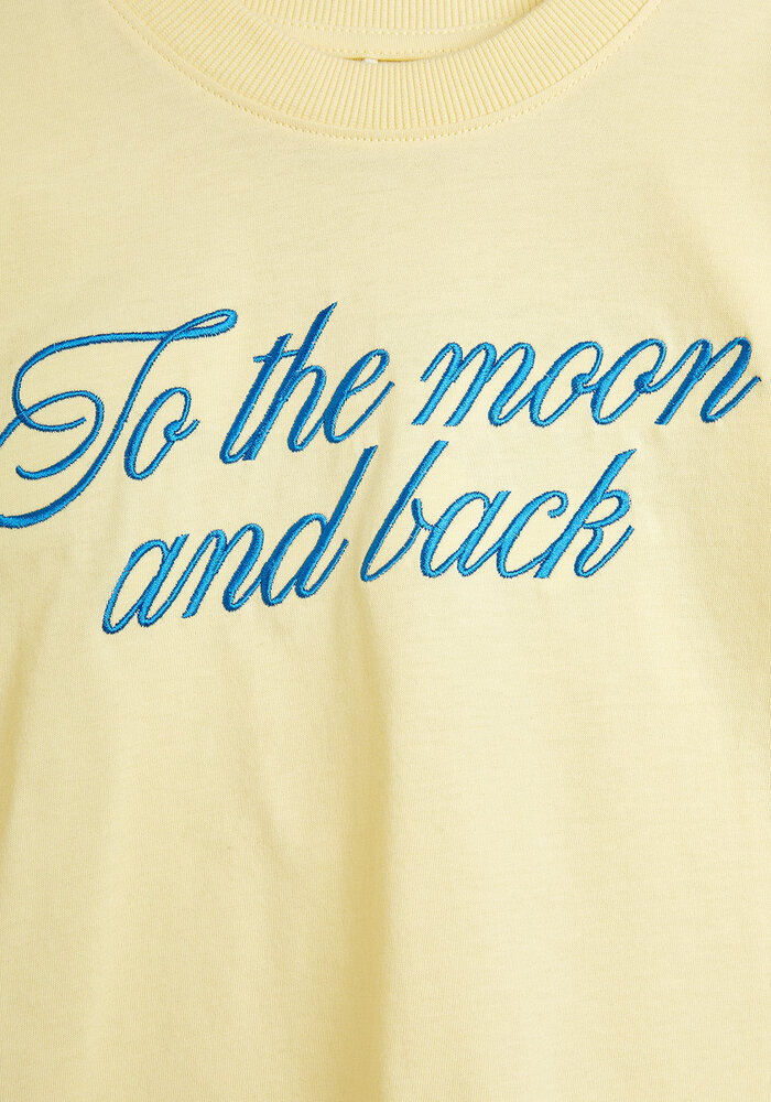 Mini Rodini To the moon emb ss tee Yellow