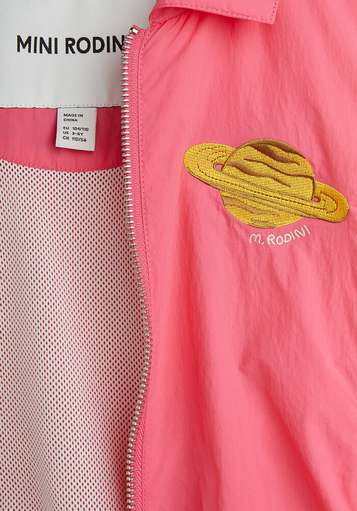 Mini Rodini Planet emb nylon jacket Pink