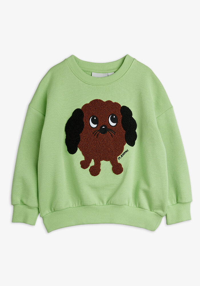 Mini Rodini Doggie chenille sweatshirt Green