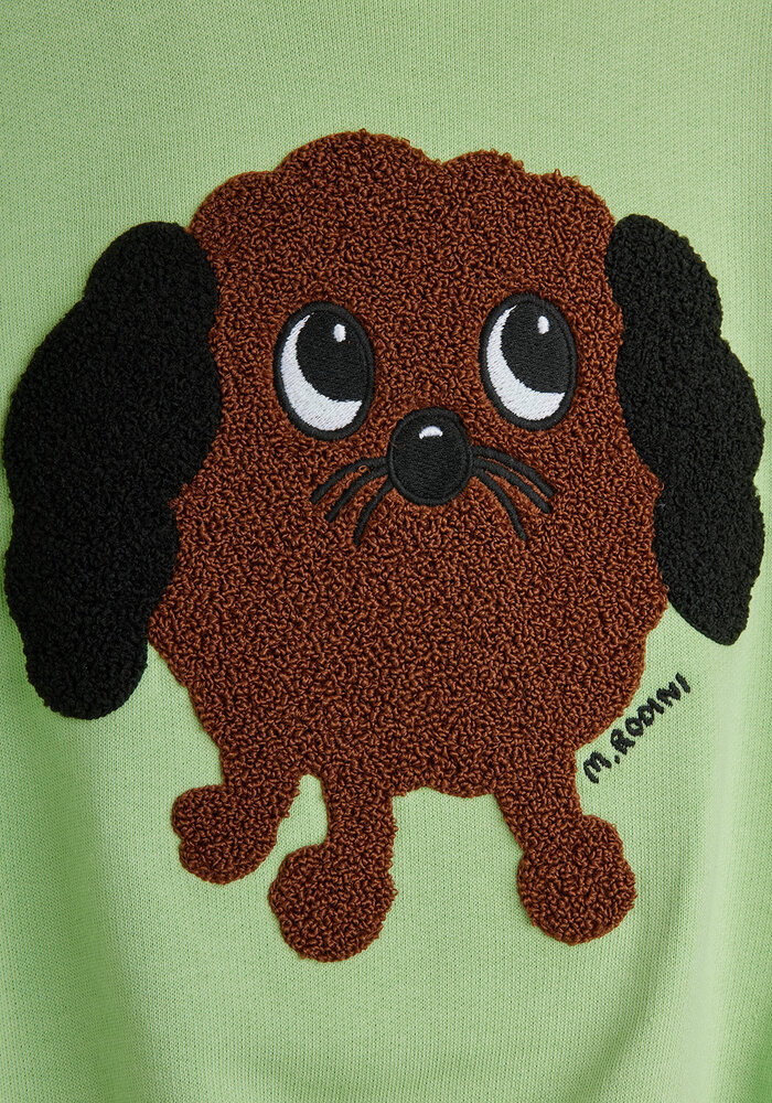 Mini Rodini Doggie chenille sweatshirt Green
