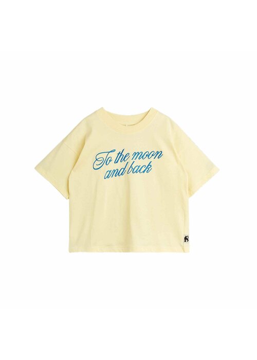 Mini Rodini Mini Rodini To the Moon embroidery SS tee – Yellow