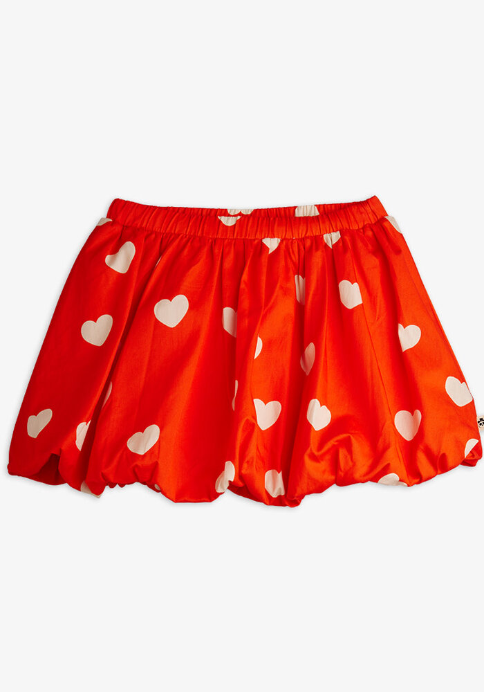 Mini Rodini Hearts aop woven balloon skirt Red