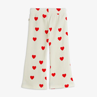 Mini Rodini Hearts aop velour trousers White