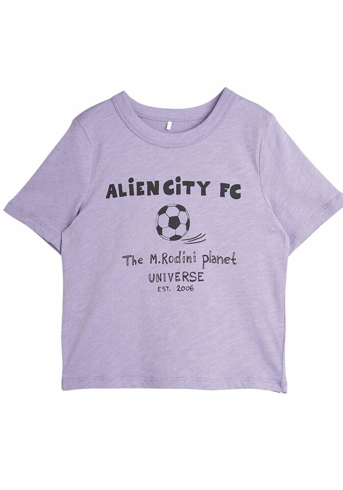 Mini Rodini Alien City FC sp ss tee Purple