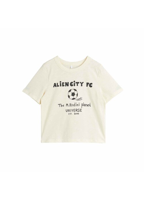 Mini Rodini Mini Rodini Alien City FC sp ss tee Off-white