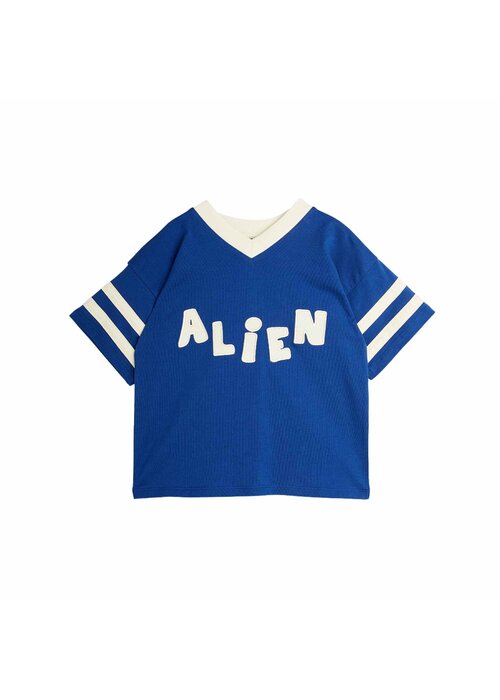 Mini Rodini Mini Rodini Alien application ss tee Blue