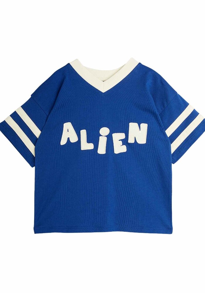 Mini Rodini Alien application ss tee Blue