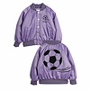 Mini Rodini soccerball chenille satin BSB jacket – Purple