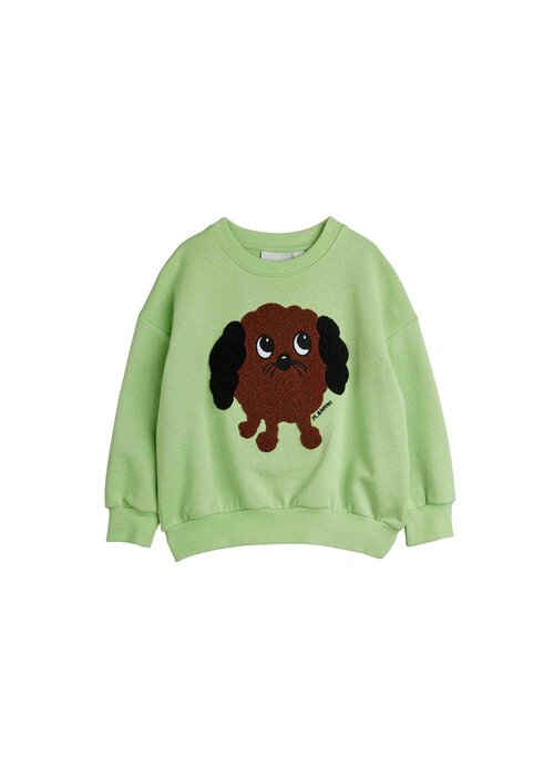 Mini Rodini Mini Rodini Doggie chenille sweatshirt Green