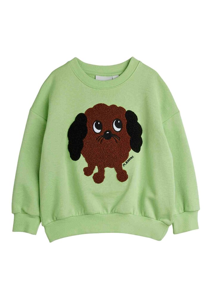 Mini Rodini Doggie chenille sweatshirt Green