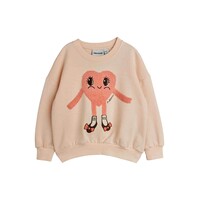 Mini Rodini Heart in shoes chenille sweatshirt Pink