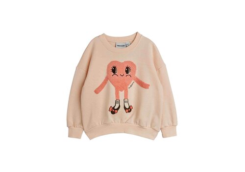 Mini Rodini Mini Rodini Heart in shoes chenille sweatshirt Pink
