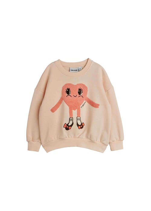 Mini Rodini Mini Rodini Heart in shoes chenille sweatshirt Pink
