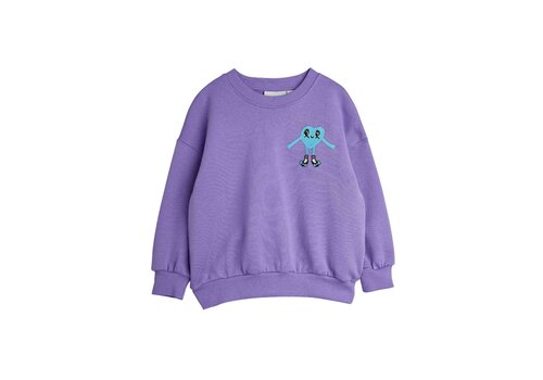 Mini Rodini Mini Rodini Heart in shoes emb sweatshirt Purple