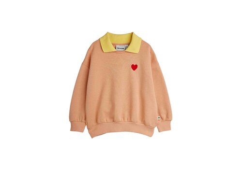 Mini Rodini Mini Rodini Heart emb collar sweatshirt Pink