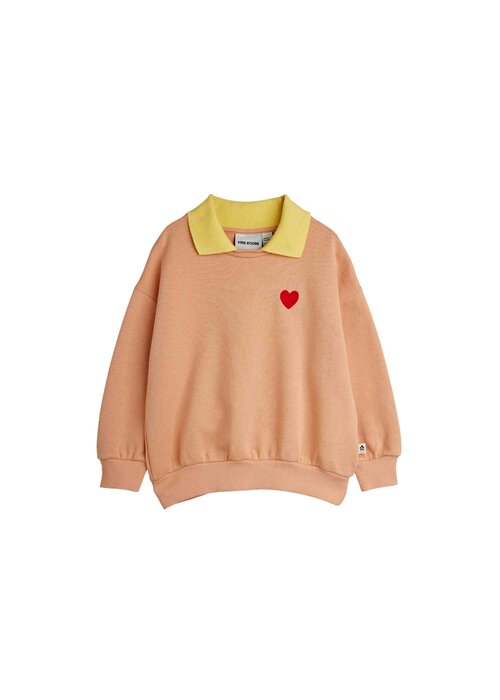 Mini Rodini Mini Rodini Heart emb collar sweatshirt Pink