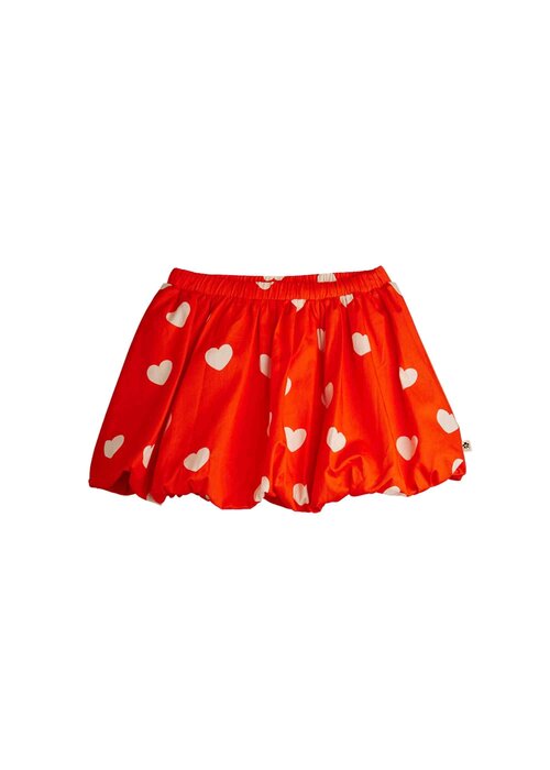 Mini Rodini Mini Rodini Hearts aop woven balloon skirt Red