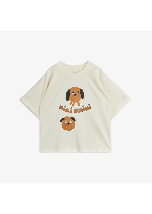 Mini Rodini Mini Rodini Doggies sp ss tee Off-white