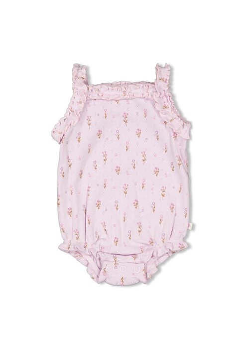 Feetje Feetje Romper pointelle rib AOP - Flower Ranch Lila
