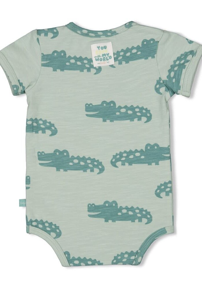 Feetje Romper AOP k/m - You Croc my World Mint