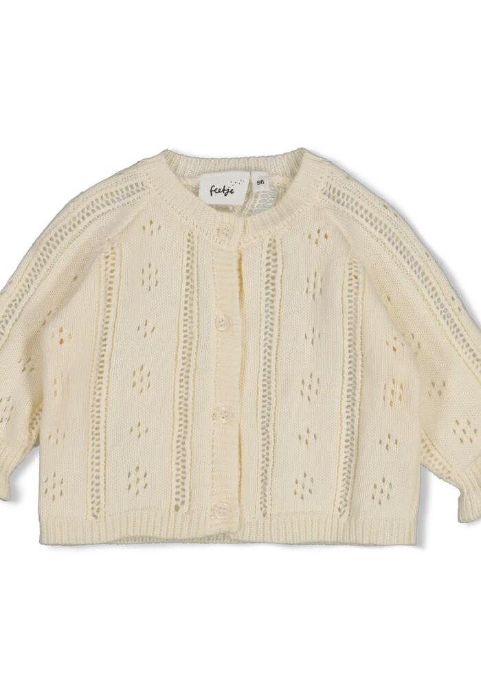 Feetje Vestje gebreid - Let Your Dreams Blossom Offwhite