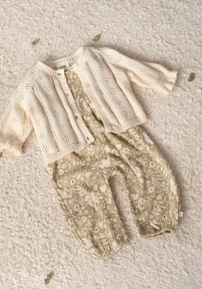 Feetje Vestje gebreid - Let Your Dreams Blossom Offwhite