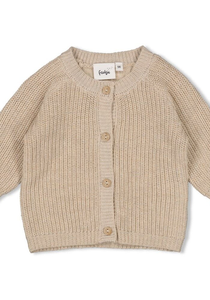 Feetje Vestje gebreid - Elephant Taupe melange