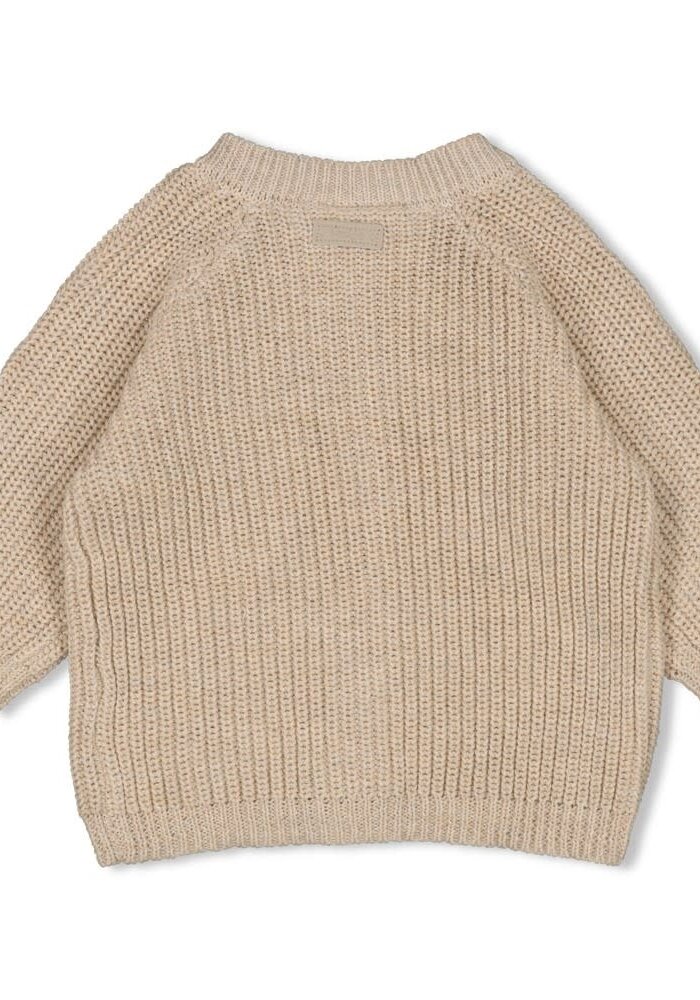 Feetje Vestje gebreid - Elephant Taupe melange