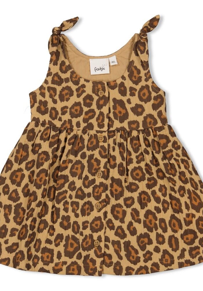 Feetje Jurk mousseline AOP - Summer Woven Camel