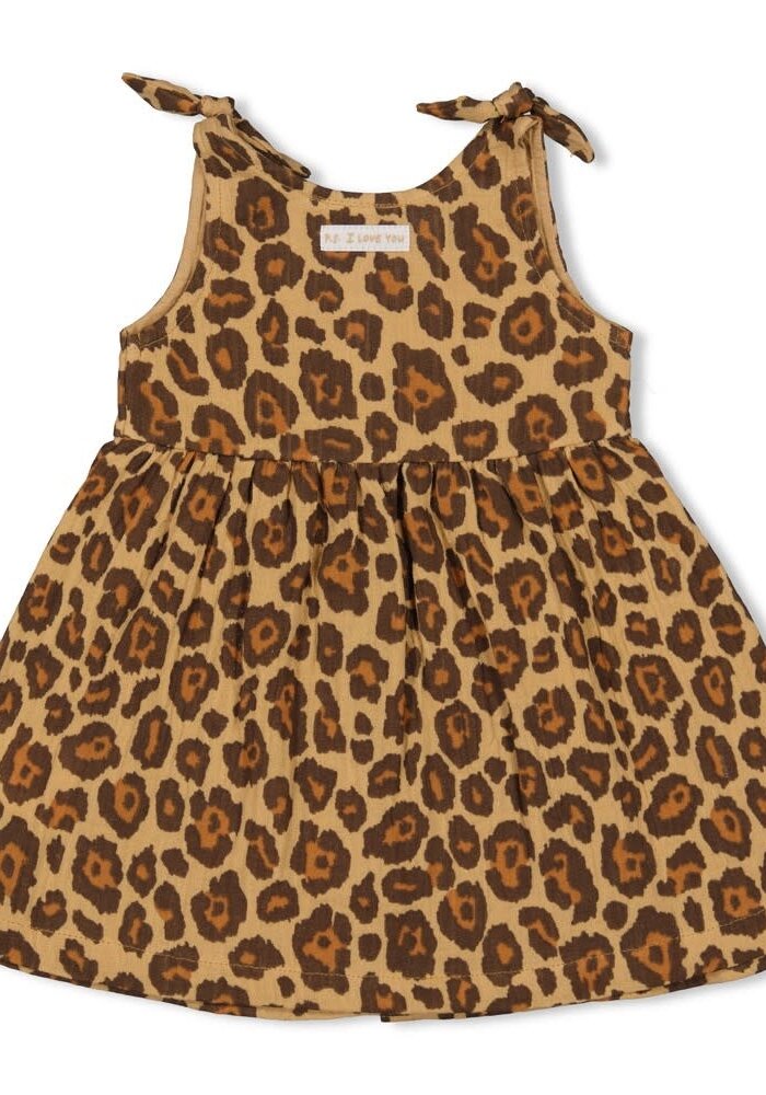 Feetje Jurk mousseline AOP - Summer Woven Camel