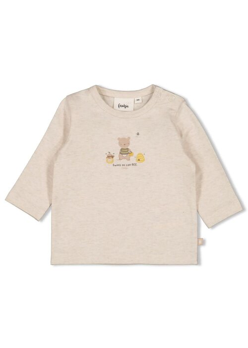 Feetje Feetje Longsleeve - Honey Bear Offwhite melange