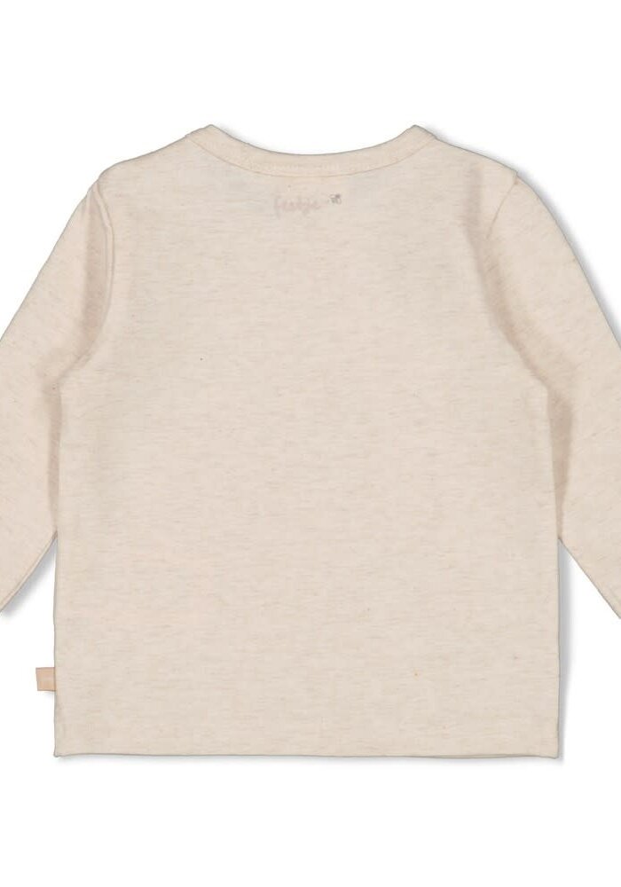 Feetje Longsleeve - Honey Bear Offwhite melange