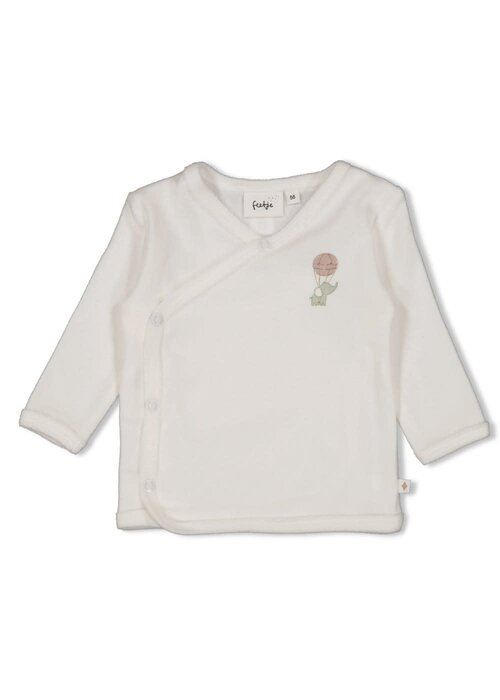 Feetje Feetje Overslagshirt badstof - Elephant Offwhite