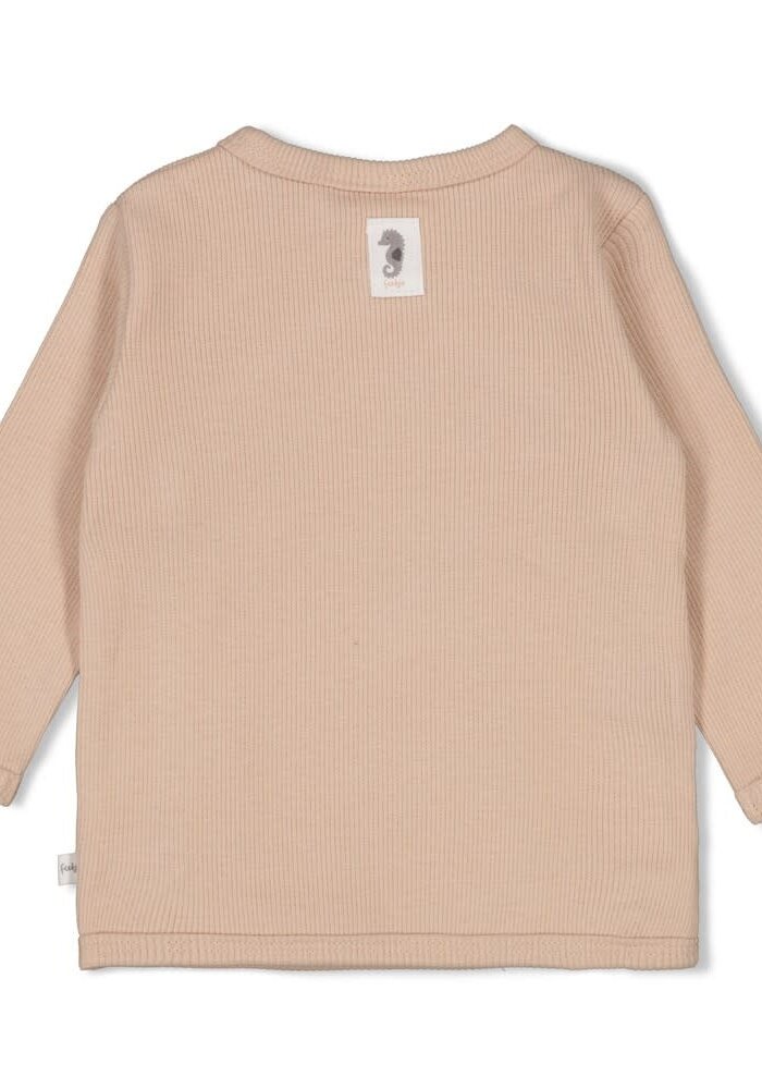 Feetje Overslagshirt rib - Sea Sweeties Zand