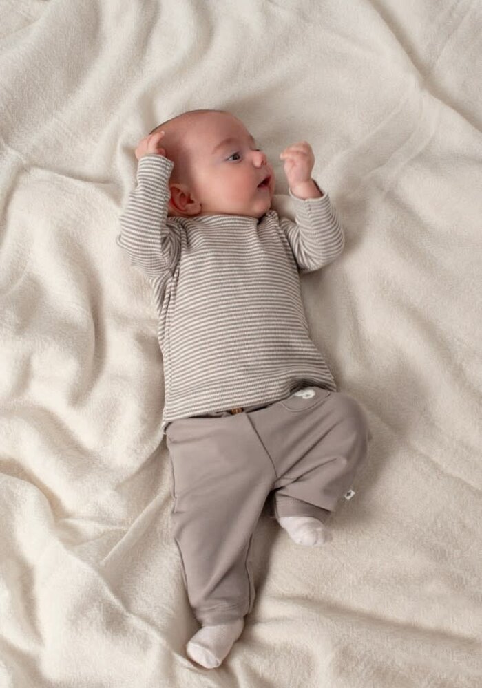 Feetje Longsleeve rib met streep - Sea Sweeties Grijs