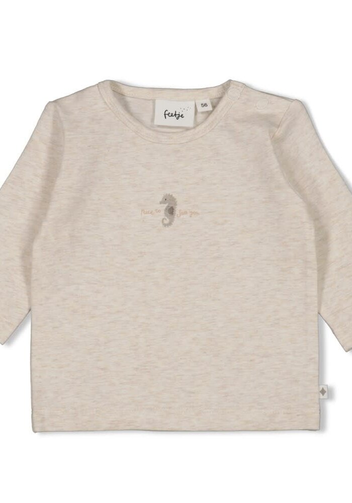 Feetje Longsleeve - Sea Sweeties Offwhite melange