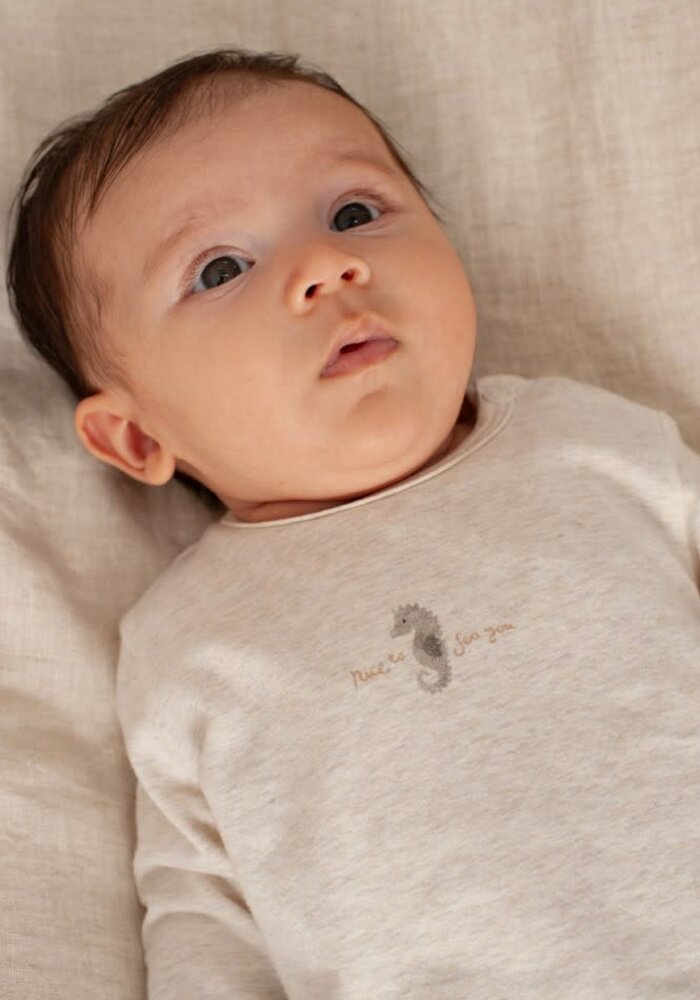 Feetje Longsleeve - Sea Sweeties Offwhite melange